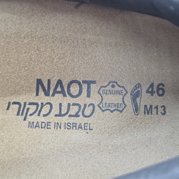 NAOT Mens Olaf Lace‑Up Dark Brown Leather Shoes Made in Israel Size 13 US/ 46 EU main image 6